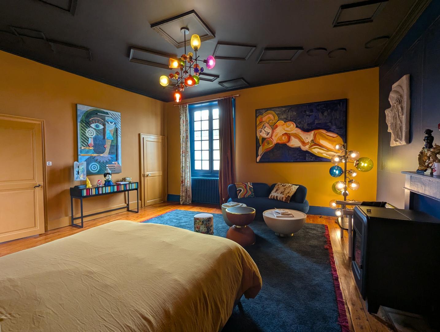 Chambre Artistique avec lit de 160x200, et salle de bain avec wc privés photo 25